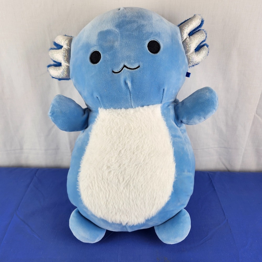Squishmallows Hug Mees 10" Miss Vi the Blue Axolotl Fuzzy Belly‎ Stuffed Plush